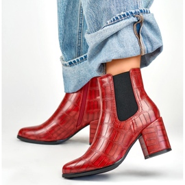 Botas rojas de Blaise en ecopiel rojo 6