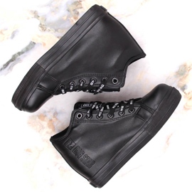 Deportivas negras mujer Cuña Big Star EE274127 negro 4