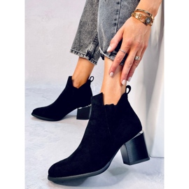 Botas de tacón Hallie de ante negro 3