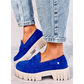 Mocasín plataforma Chandra Azul 3