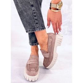 Mocasines con plataforma Chandra Khaki violeta 5