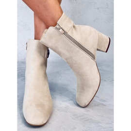 Lanne Botas tacón bajo beige 3