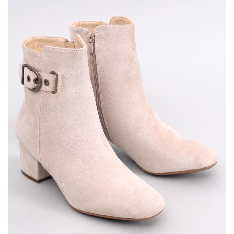 Lanne Botas tacón bajo beige 1