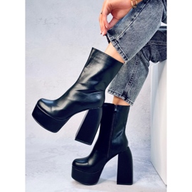 Botas con plataforma de Nicole Black negro 2