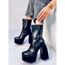 Botas con plataforma de Nicole Black negro 3