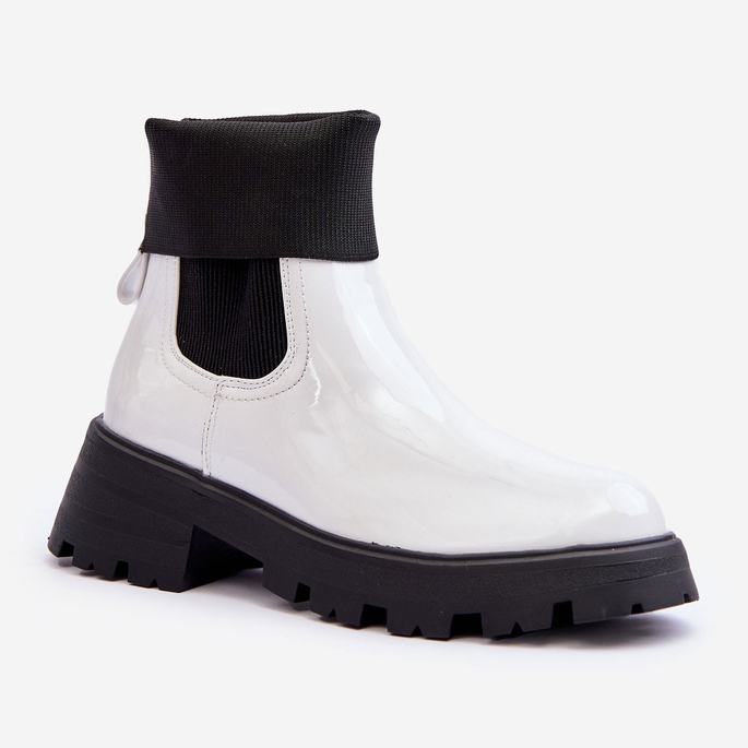 Botas Jodhpur Mujer Lacadas Pavo Blanco 1