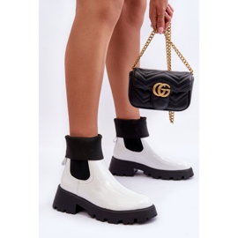 Botas Jodhpur Mujer Lacadas Pavo Blanco 7
