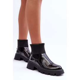 Botas Jodhpur Mujer Lacadas Pavo Negro 5