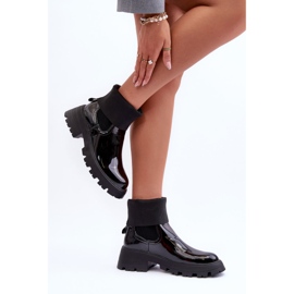 Botas Jodhpur Mujer Lacadas Pavo Negro 3