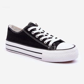 FB3 Zapatillas Clásicas De Plataforma Baja Negro Jazlyn 2