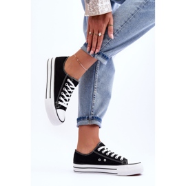 FB3 Zapatillas Clásicas De Plataforma Baja Negro Jazlyn 7