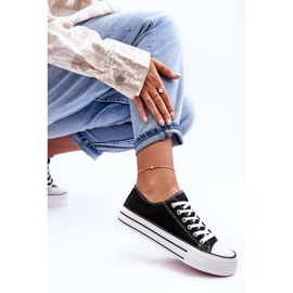 FB3 Zapatillas Clásicas De Plataforma Baja Negro Jazlyn 8