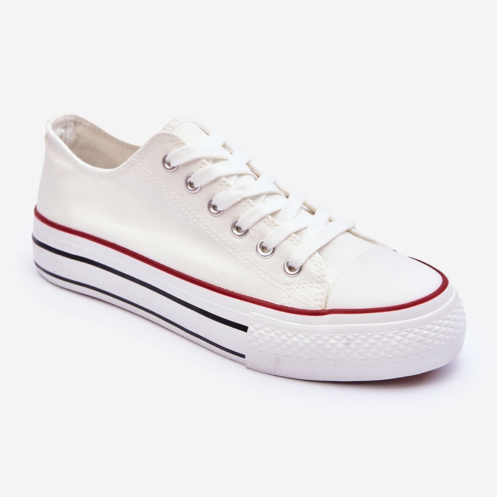FB3 Zapatillas Clásicas De Plataforma Baja Blanco Jazlyn 1