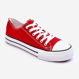 FB3 Zapatillas Clásicas De Plataforma Baja Rojo Jazlyn 8