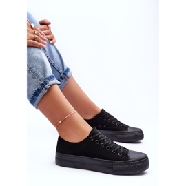 FB3 Zapatillas Clásicas De Plataforma Baja Negro Jazlyn 8