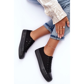 FB3 Zapatillas Clásicas De Plataforma Baja Negro Jazlyn 9