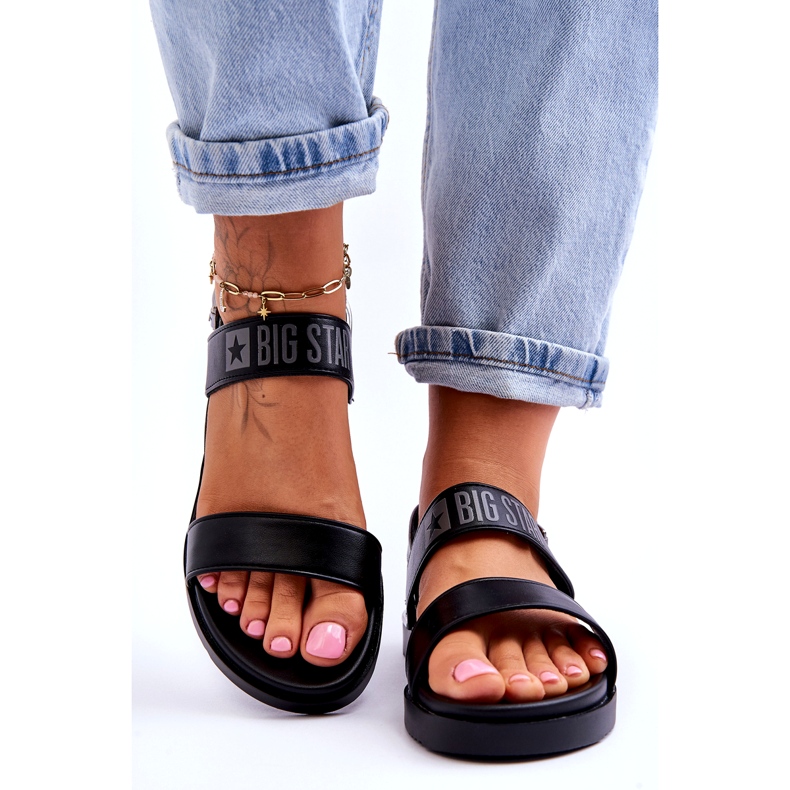 Sandalias Planas Mujer Big Star LL274938 Negro 2