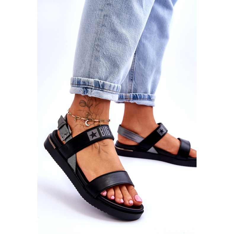 Sandalias Planas Mujer Big Star LL274938 Negro 1