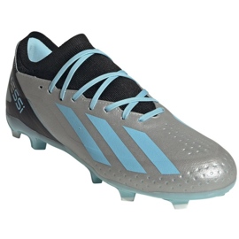Botas de fútbol Adidas X Crazyfast Messi.3 Fg M IE4078 plata sombras de grey 3