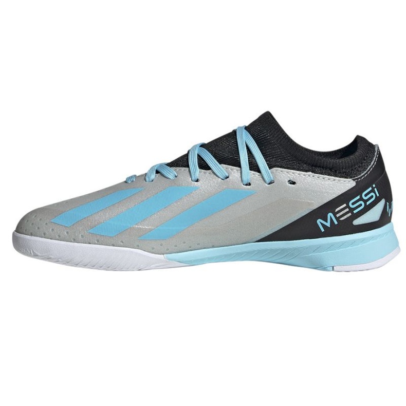 Zapatos de fútbol Adidas X Crazyfast Messi.3 In Jr IE4075 plata 1