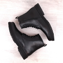 Botas de hombre negras Big Star MM174080 con cordones y cremalleras negro 4