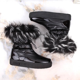 Botas de nieve mujer plataforma con pelo negro Big Star MM274379 6