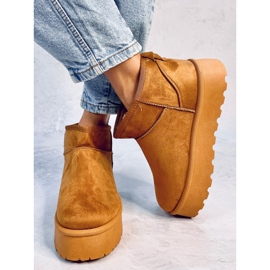 Botas de nieve con plataforma de Solnis Camel marrón 2