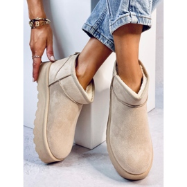Botas de nieve con plataforma Solnis Beige 2