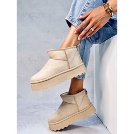 Botas de nieve con plataforma Solnis Beige 3