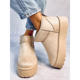 Botas de nieve con plataforma Solnis Beige 4