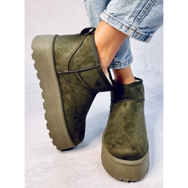 Botas de nieve con plataforma Solnis Verde 3