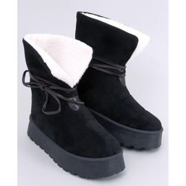 Precio Botas de nieve de piel de oveja negra negro 1