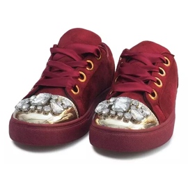 Zapatillas de deporte ricamente decoradas 6192 Rojo 3