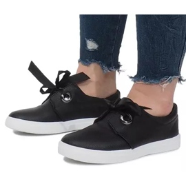Zapatillas Negras con Lazos Lou negro 1