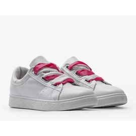 Zapatillas blancas con lazos Sabine blanco 2