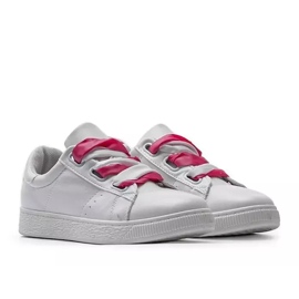 Zapatillas blancas con lazos Sabine blanco 1