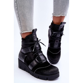 Botas Cuña Piel Maciejka 06185-01 Negro 7