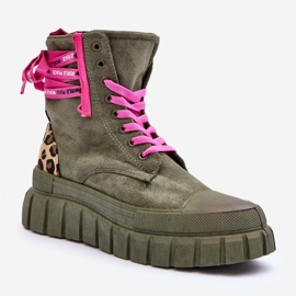 Botines Mujer Ante Plataforma Verde Rafter 1 Botines Mujer Ante Plataforma Verde Rafter 1