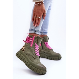 Botines Mujer Ante Plataforma Verde Rafter 3