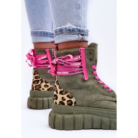 Botines Mujer Ante Plataforma Verde Rafter 5