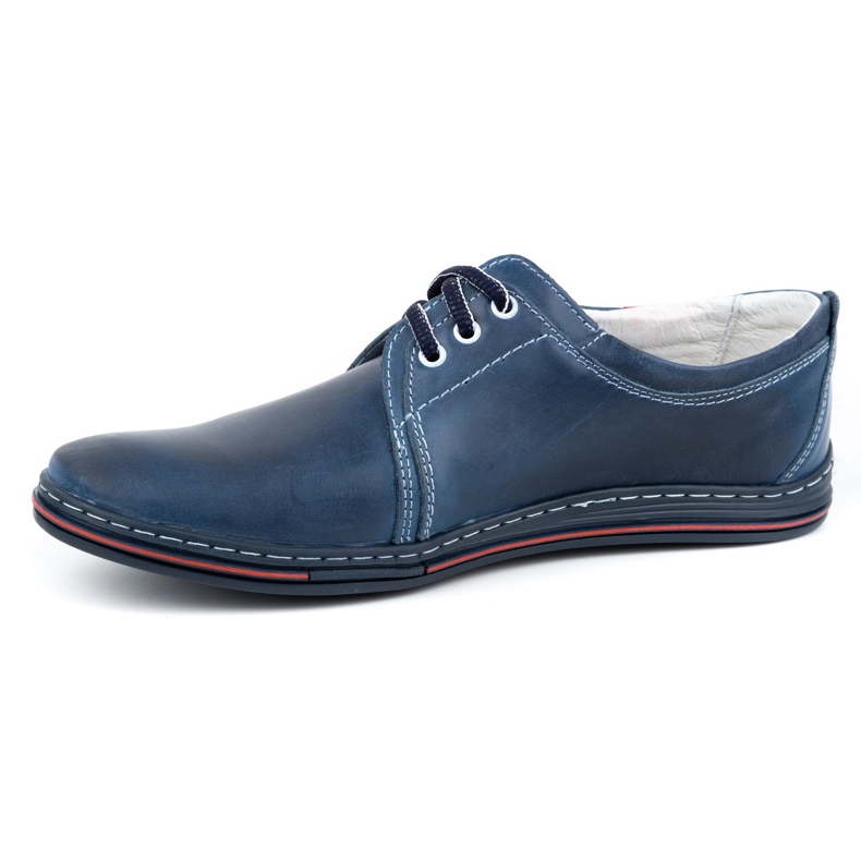 Polbut Zapatos de piel para hombre 343 azul marino 1