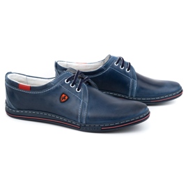 Polbut Zapatos de piel para hombre 343 azul marino 2