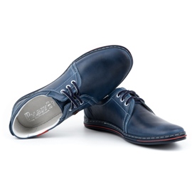 Polbut Zapatos de piel para hombre 343 azul marino 5