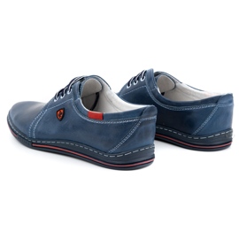 Polbut Zapatos de piel para hombre 343 azul marino 6