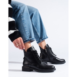 Botas planas de mujer Vinceza negras negro 1 Botas planas de mujer Vinceza negras negro 1