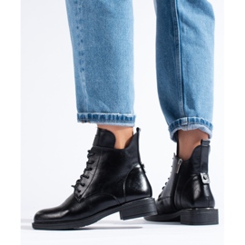 Botas planas de mujer Vinceza negras negro 3