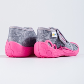 Pantuflas gris-rosa para niña de Shelovet 2