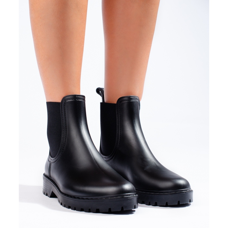 Botas de lluvia Shelovet de mujer en color negro 1 Botas de lluvia Shelovet de mujer en color negro 1