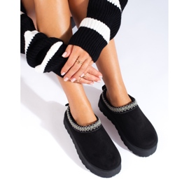 Pantuflas de ante negras de Shelovet negro 2