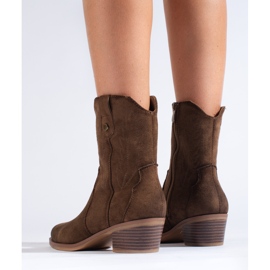 Botas cowboy shelovet ante negro marrón 3